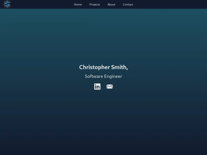 A screenshot of the first version of my portfolio.